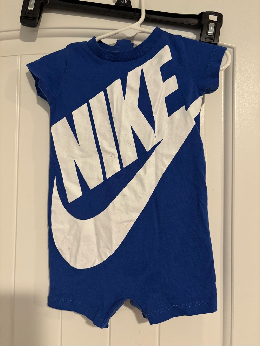 Nike Blue Romper with Bold White Logo